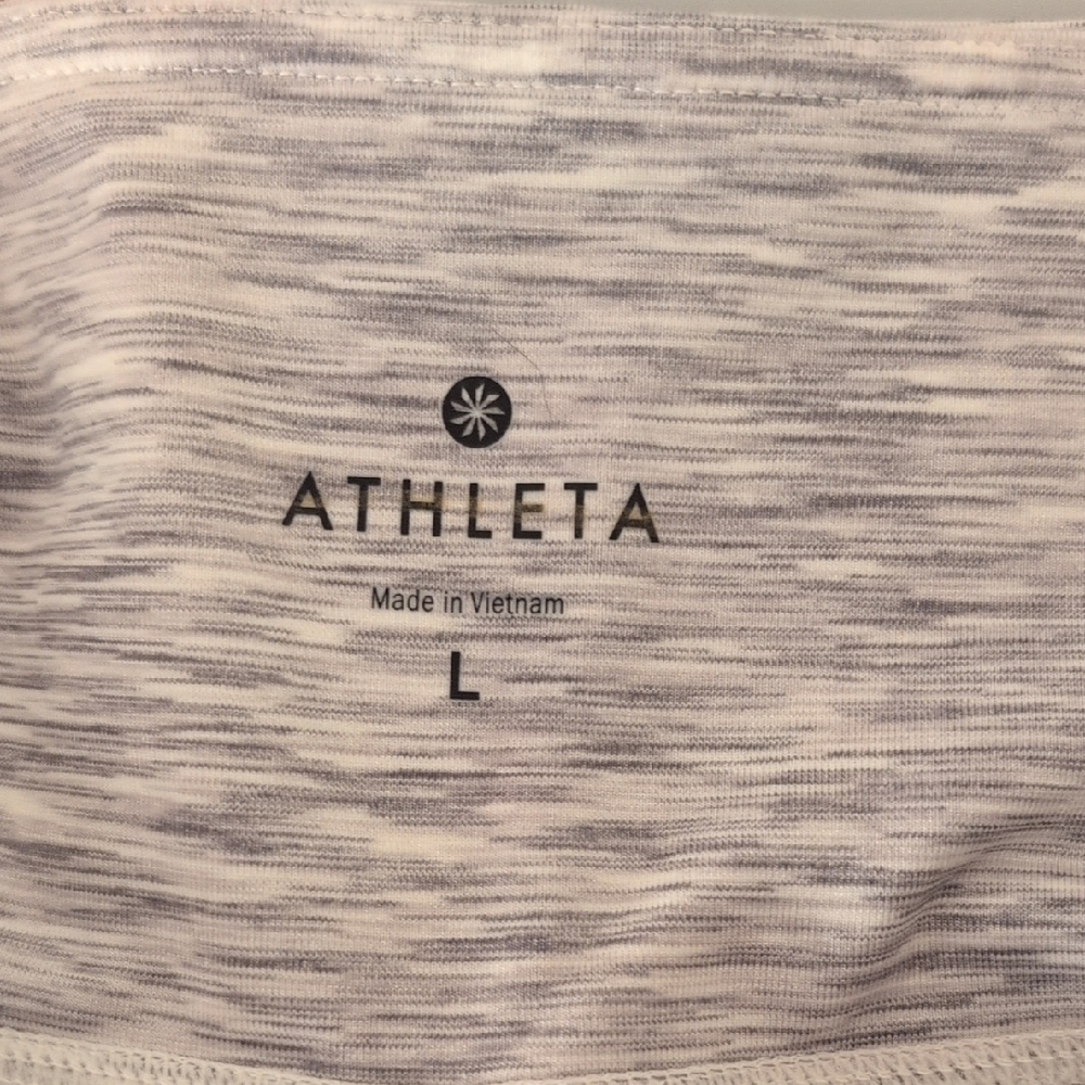 Athleta Heathered Gray and White Leggings